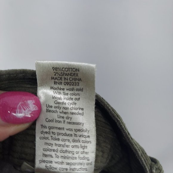 Pacsun Stacked Skinny green curdoroy  Jeans size 29 - Picture 12 of 12